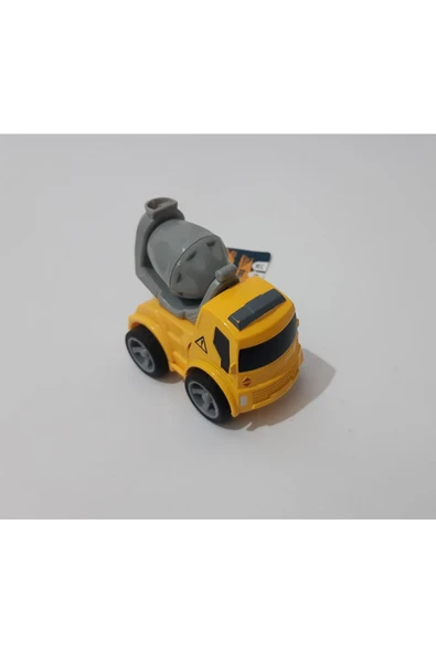 Renkli Çiçekler Mini Oyuncak Iş Makinesi Çek Bırak Mikser 7x4.5x6.5 Cm - 3