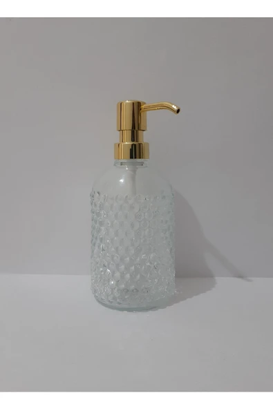 Renkli Çiçekler Sabunluk 450ml Desenli Cam Sıvı Sabunluk - 3