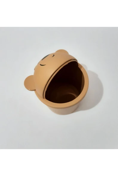 Renkli Çiçekler Kopya - Çocuk Odası Mini Masaüstü Çöp Kovası - 4