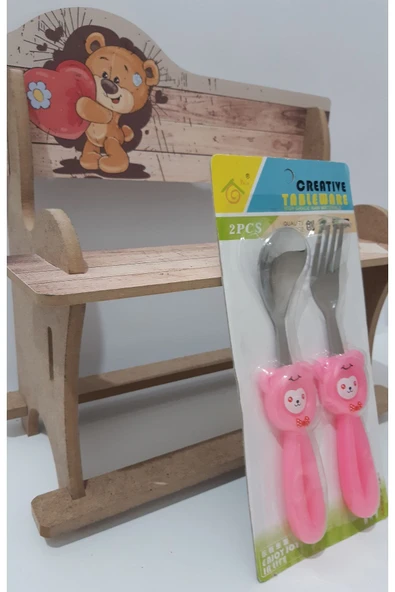 Renkli Çiçekler Bebek Çocuk Için Sevimli Karikatür Çatak Kaşık - 5