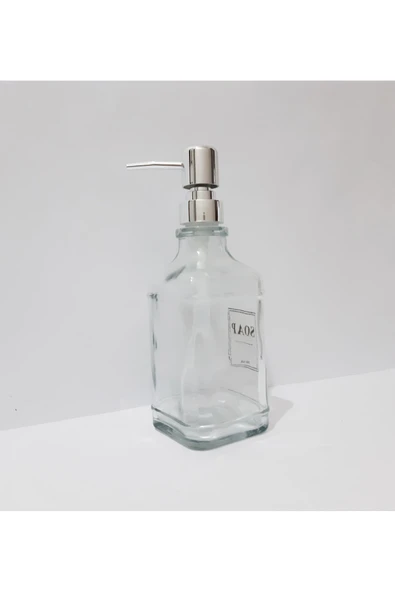 Renkli Çiçekler 500 ML Kare Cam Sıvı Sabunluk - 3