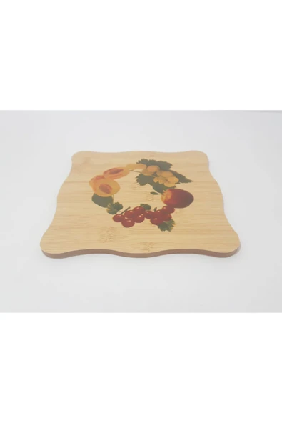 Renkli Çiçekler Desenli Ahşap Nihale 19.5x19.5 CM - 3
