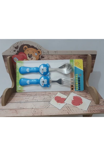 Renkli Çiçekler Bebek Çocuk Için Sevimli Karikatür Çatak Kaşık - 2
