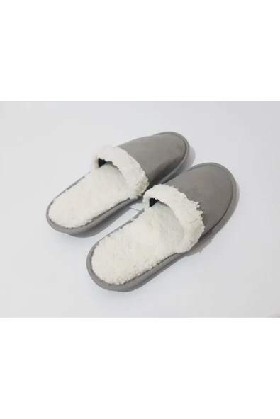 Renkli Çiçekler Kadın Terlik Sezon ev Terliği Gri Renk Terlik Kadın Terliği - 7