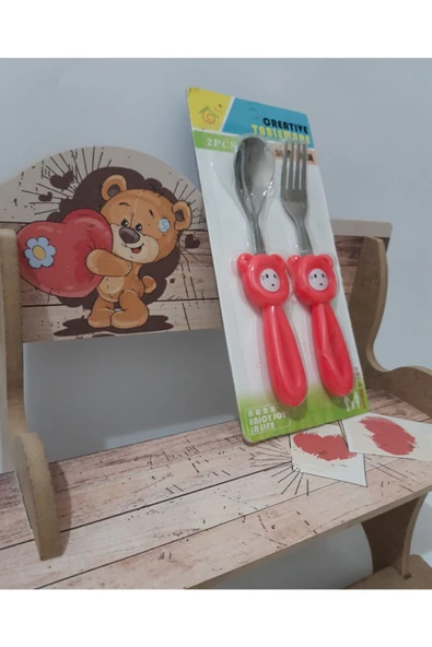 Renkli Çiçekler Bebek Çocuk Için Sevimli Karikatür Çatak Kaşık - 6