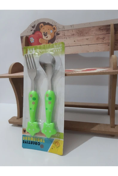 Renkli Çiçekler Bebek Çocuk Için Sevimli Karikatür Çatak Kaşık