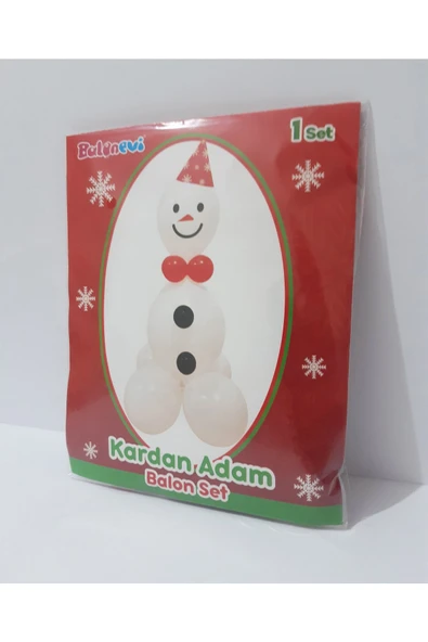 Renkli Çiçekler Balon Kardan Adam Balonu Balon Set - 5