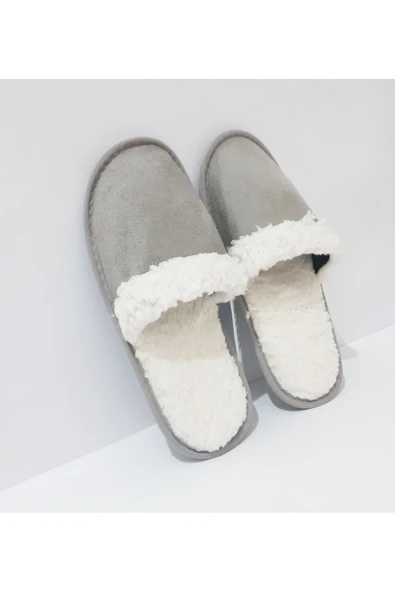 Renkli Çiçekler Kadın Terlik Sezon ev Terliği Gri Renk Terlik Kadın Terliği - 4