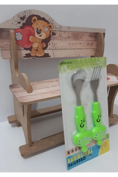 Renkli Çiçekler Bebek Çocuk Için Sevimli Karikatür Çatak Kaşık - 4