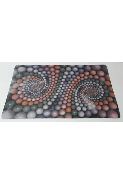 Renkli Çiçekler Paspas 70x40 Cm Kapı Paspası - 2