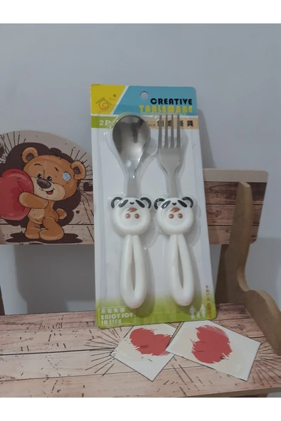 Renkli Çiçekler Bebek Çocuk Için Sevimli Karikatür Çatak Kaşık - 2