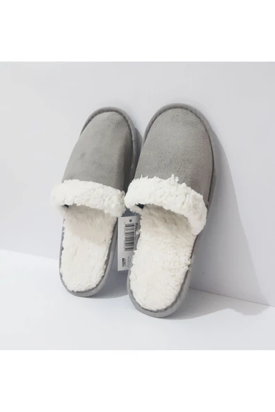 Renkli Çiçekler Kadın Terlik Sezon ev Terliği Gri Renk Terlik Kadın Terliği