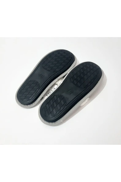 Renkli Çiçekler Kadın Terlik Sezon ev Terliği Gri Renk Terlik Kadın Terliği - 5