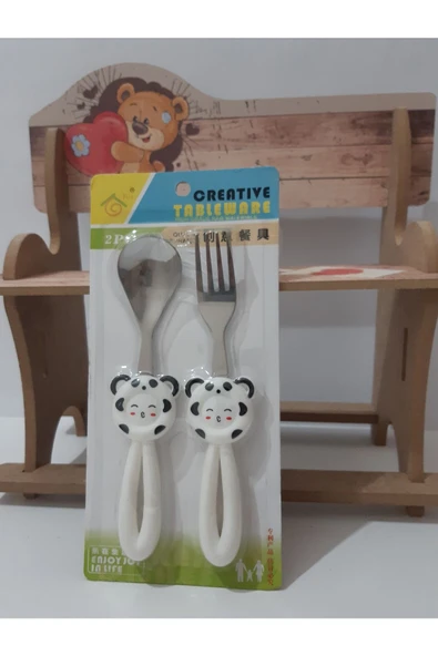 Renkli Çiçekler Bebek Çocuk Için Sevimli Karikatür Çatak Kaşık - 3