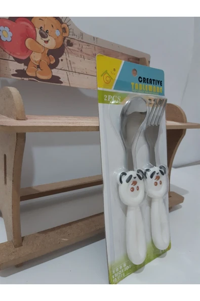 Renkli Çiçekler Bebek Çocuk Için Sevimli Karikatür Çatak Kaşık - 3