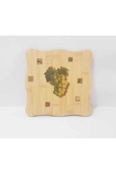 Renkli Çiçekler Desenli Ahşap Nihale 19.5x19.5 CM - 2