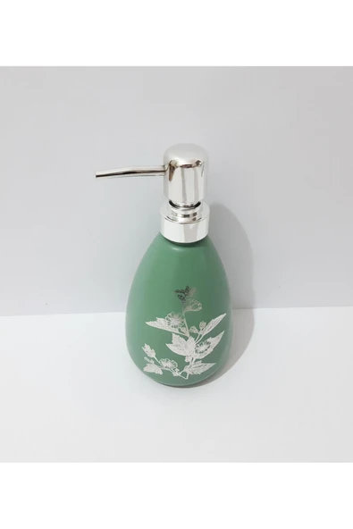 Renkli Çiçekler 400 ML Renkli Desenli Cam Sıvı Sabunluk - 3