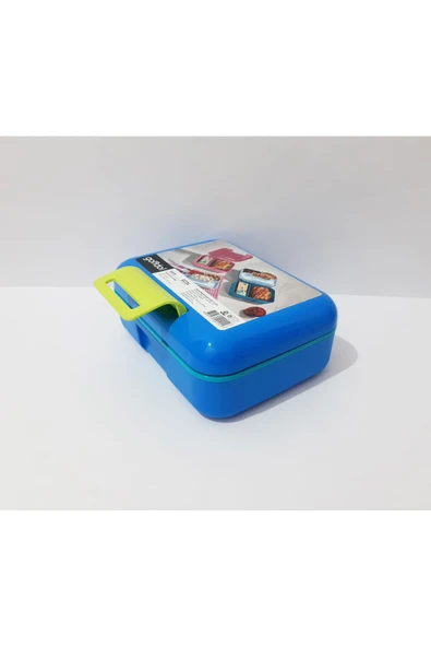 Renkli Çiçekler Beslenme Kabı 19x14x7 CM Okul İçin Bölmeli Beslenme Kutusu - 3