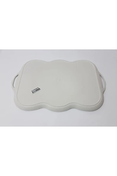 Renkli Çiçekler Çay Tepsi Oval Kenarlı Dikdörtgen Desenli Plastik Çay Tepsisi 38x29 CM - 5
