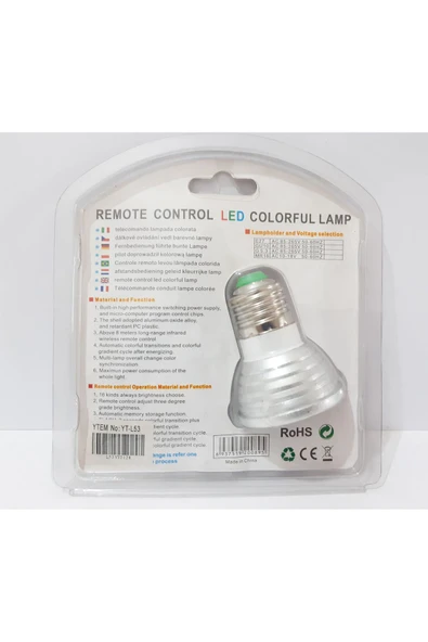 Renkli Çiçekler Uzaktan Kumandalı LED Renkli Lamba - 4