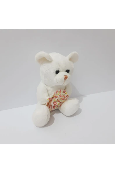 Renkli Çiçekler 15 CM Sevimli Minik Peluş Oyuncak Ayı - 6