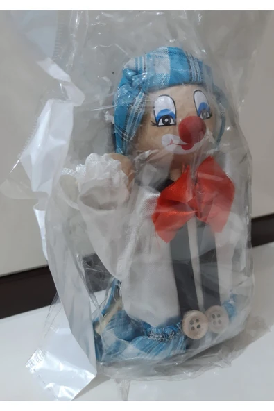 Renkli Çiçekler 25cm Kukla Palyaço - 3