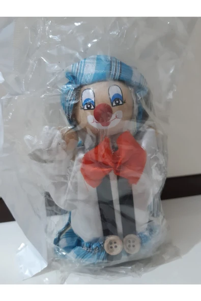 Renkli Çiçekler 25cm Kukla Palyaço - 2