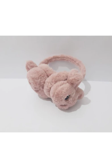 Renkli Çiçekler Peluş Kulaklık Tavşan Figürlü Çocuk Kulaklığı - 3
