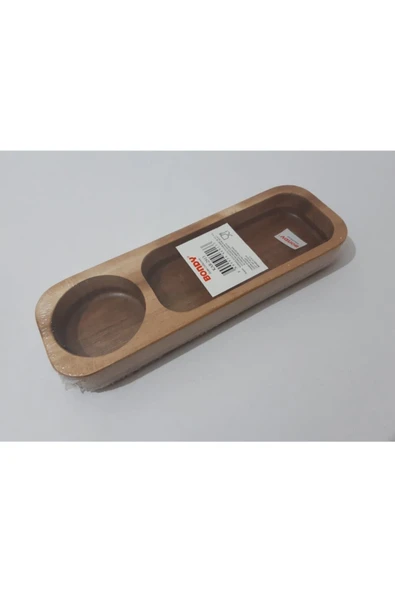 Renkli Çiçekler Ahşap Sunum Tabak 30x10x4 Cm - 3