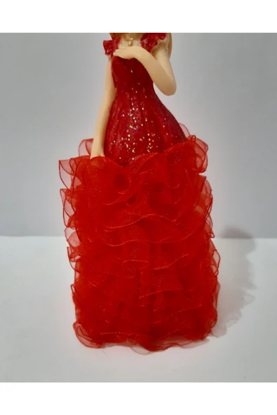 Renkli Çiçekler Biblo 18 Cm Polyester Gelin Biblo - 5