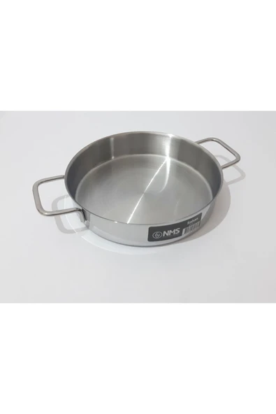 Renkli Çiçekler 20 cm Kulplu Çelik Sahan Yemek Isıtma Yemek Saklama Sahanı - 1
