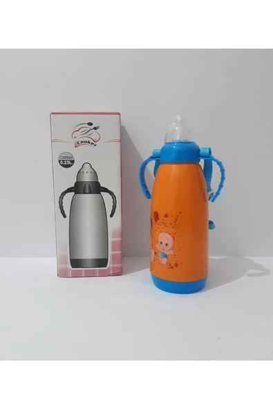 Renkli Çiçekler Biberon Sevimli Karikatür Desenli Bebekler Için Termoslu Biberon - 4