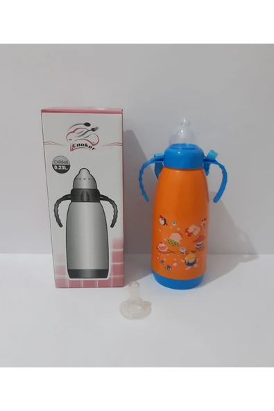 Renkli Çiçekler Biberon Sevimli Karikatür Desenli Bebekler Için Termoslu Biberon - 2