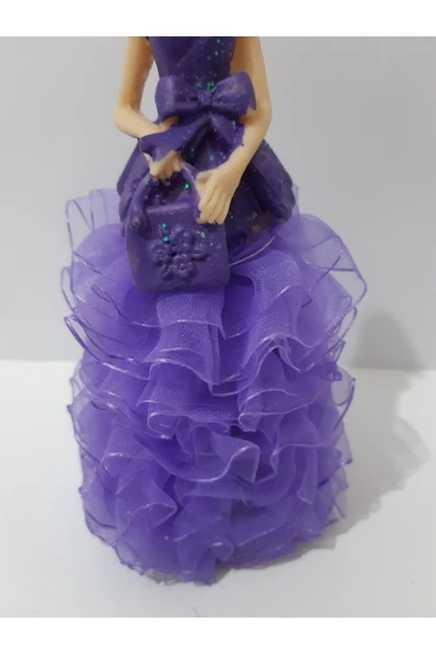 Renkli Çiçekler Biblo 18 Cm Polyester Gelin Biblo - 6