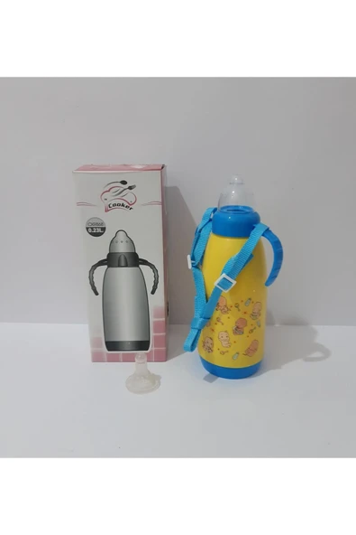 Renkli Çiçekler Biberon Sevimli Karikatür Desenli Bebekler Için Termoslu Biberon - 6