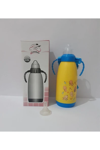 Renkli Çiçekler Biberon Sevimli Karikatür Desenli Bebekler Için Termoslu Biberon - 7