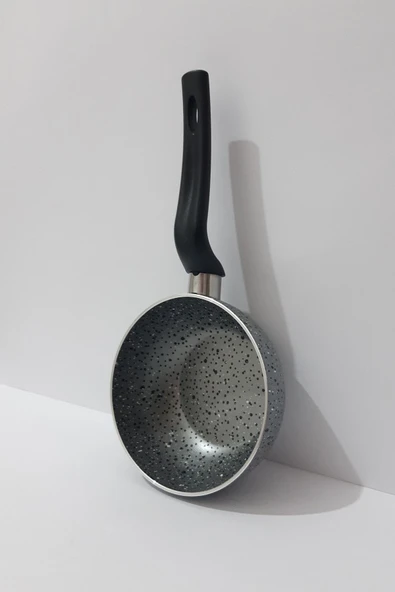 Renkli Çiçekler 12 Cm Derin Çorba Süt Yemek Isıtma Ve Sos Tavası Granit Mini Tava Ev Ofis Için - 3