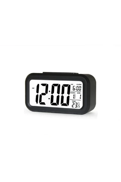 Renkli Çiçekler Dijital Led Çalar Saat Büyük Ekran Sıcaklık Göstergesi Alarm Tarih Saat