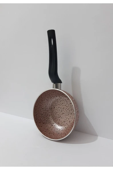 Renkli Çiçekler 12 Cm Derin Çorba Süt Yemek Isıtma Ve Sos Tavası Granit Mini Tava Ev Ofis Için - 4