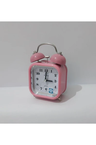 Renkli Çiçekler Saat Masa Saati Kare Mini Çalar Saat - 5