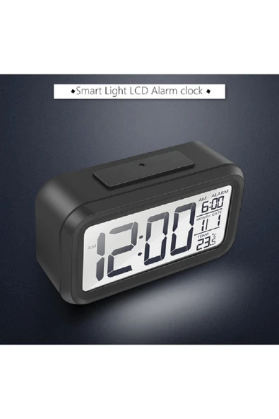 Renkli Çiçekler Dijital Led Çalar Saat Büyük Ekran Sıcaklık Göstergesi Alarm Tarih Saat - 2