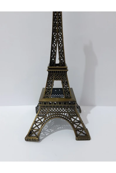 Renkli Çiçekler 25 Cm Metal Eyfel Kulesi Dekoratif Obje Süs Ev Ofis Için - 3