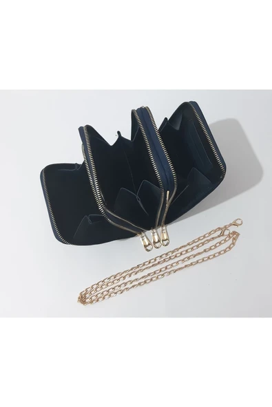 Renkli Çiçekler Kadın Cüzdan 3 Bölmeli Telefon Çanta Cüzdan Kadın Cüzdanı 20x12x5 Cm - 4