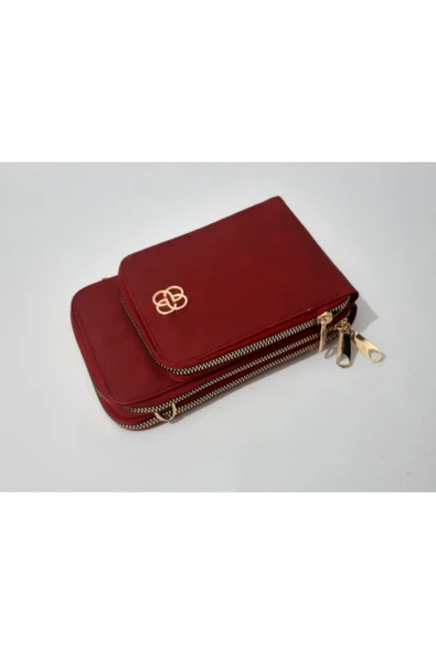 Renkli Çiçekler Kadın Cüzdan 3 Bölmeli Telefon Çanta Cüzdan Kadın Cüzdanı 20x12x5 Cm - 3