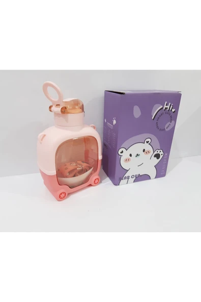 Renkli Çiçekler 950 ML Panda Suluk Matara - 5