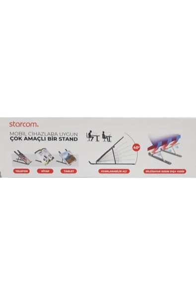 Renkli Çiçekler Taşınabilir Notebook Standı - 3
