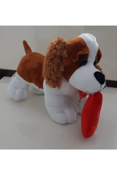 Renkli Çiçekler 23 Cm Peluş Oyuncak Köpek - 4