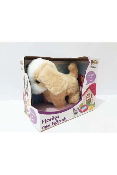 Renkli Çiçekler 14x14 CM Hareketli ve Sesli Peluş Oyuncak Köpek