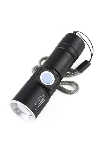 Renkli Çiçekler Parlak Mini Usb Led El Feneri Şarj Edilebilir Su Geçirmez Zumlanabilir Kullanışlı - 6