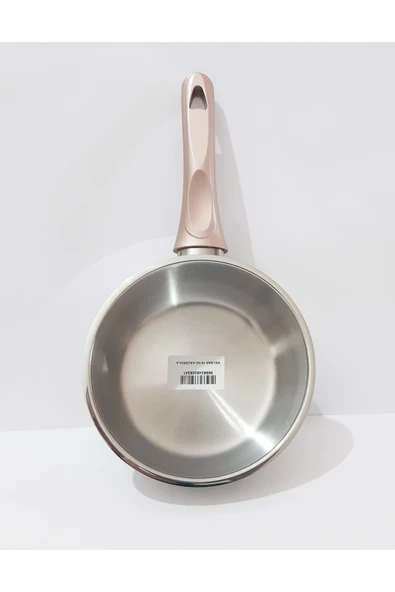 Renkli Çiçekler 16 CM Tabanlı Derin Paslanmaz Çelik Tava Süt Çorba Yemek Isıtma ve Pişirme Tavası Sos Tava - 4